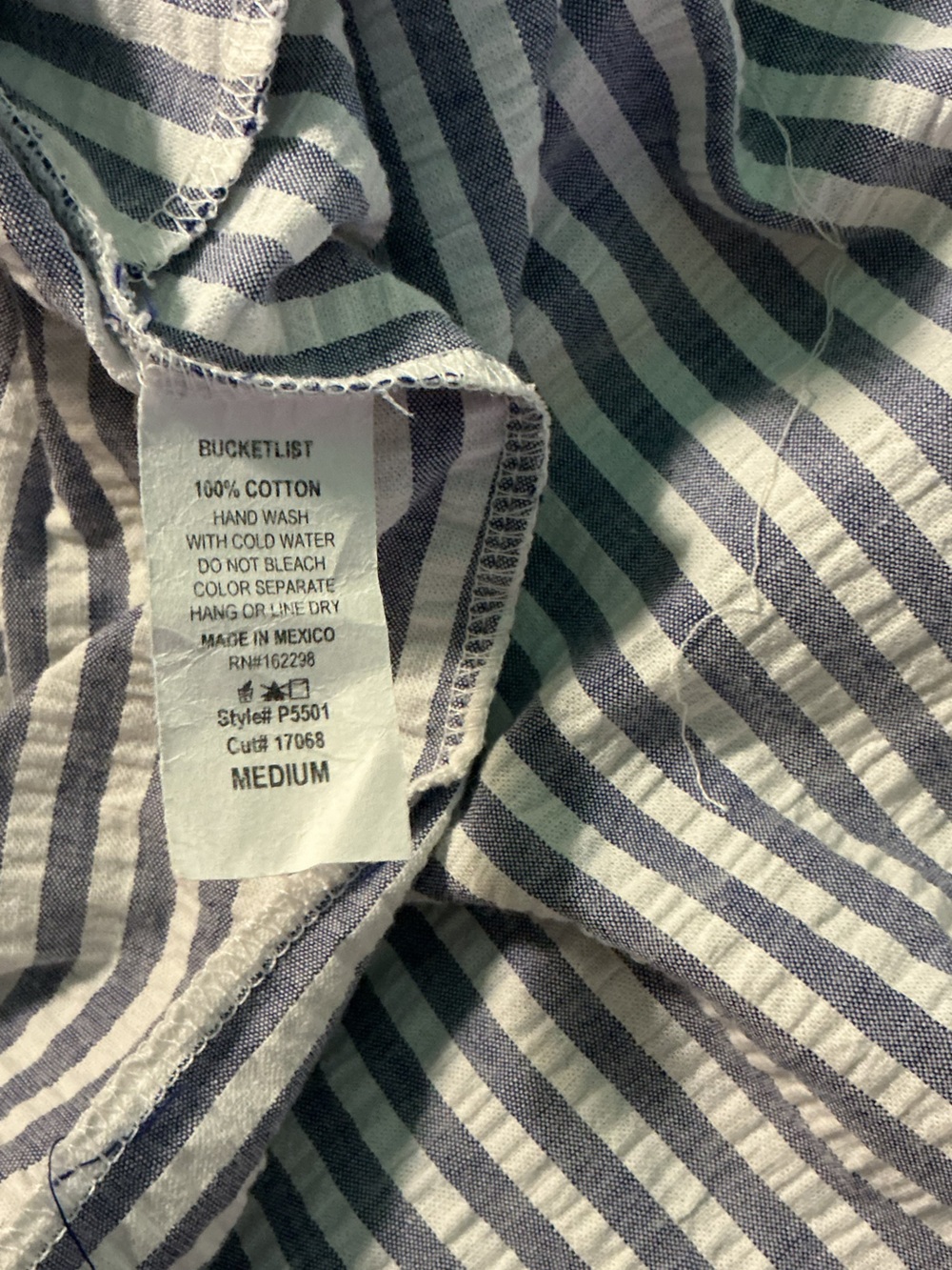 Bucket List Seersucker Double Brand Pull on Style Pants - Picture 3 of 12